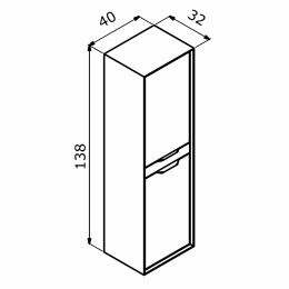 Пенал ORKA Clay 40 Sahra, универсальный