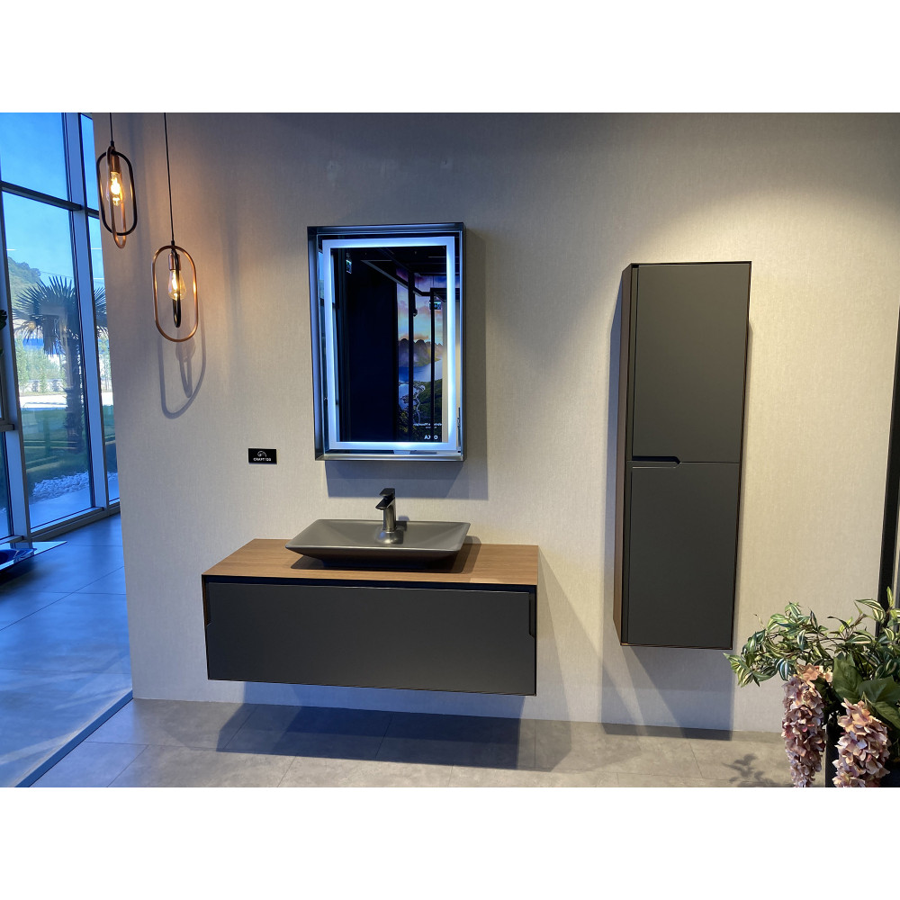 Зеркало ORKA Craft 60x90 c LED подсветкой, антрацит матовый