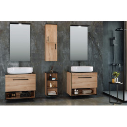 Зеркало ORKA Knidos 55 с подсветкой, черный