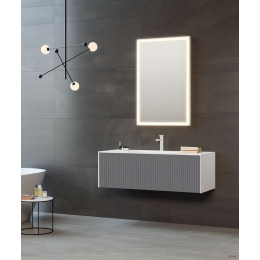 Тумба с раковиной ORKA Cube 80 подвесная, антрацит матовый