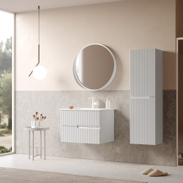 Тумба с раковиной ORKA Moonlight 70 подвесная, белый матовый