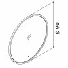 Зеркало ORKA Molino 90x90 c LED подсветкой, белый матовый