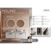Зеркало ORKA Molino 90x90 c LED подсветкой, розовый матовый