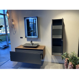 Тумба с раковиной ORKA Craft 120 подвесная, орех/антрацит