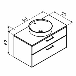 Тумба под раковину ORKA Salerno 100 подвесная, белый матовый, ручки золото