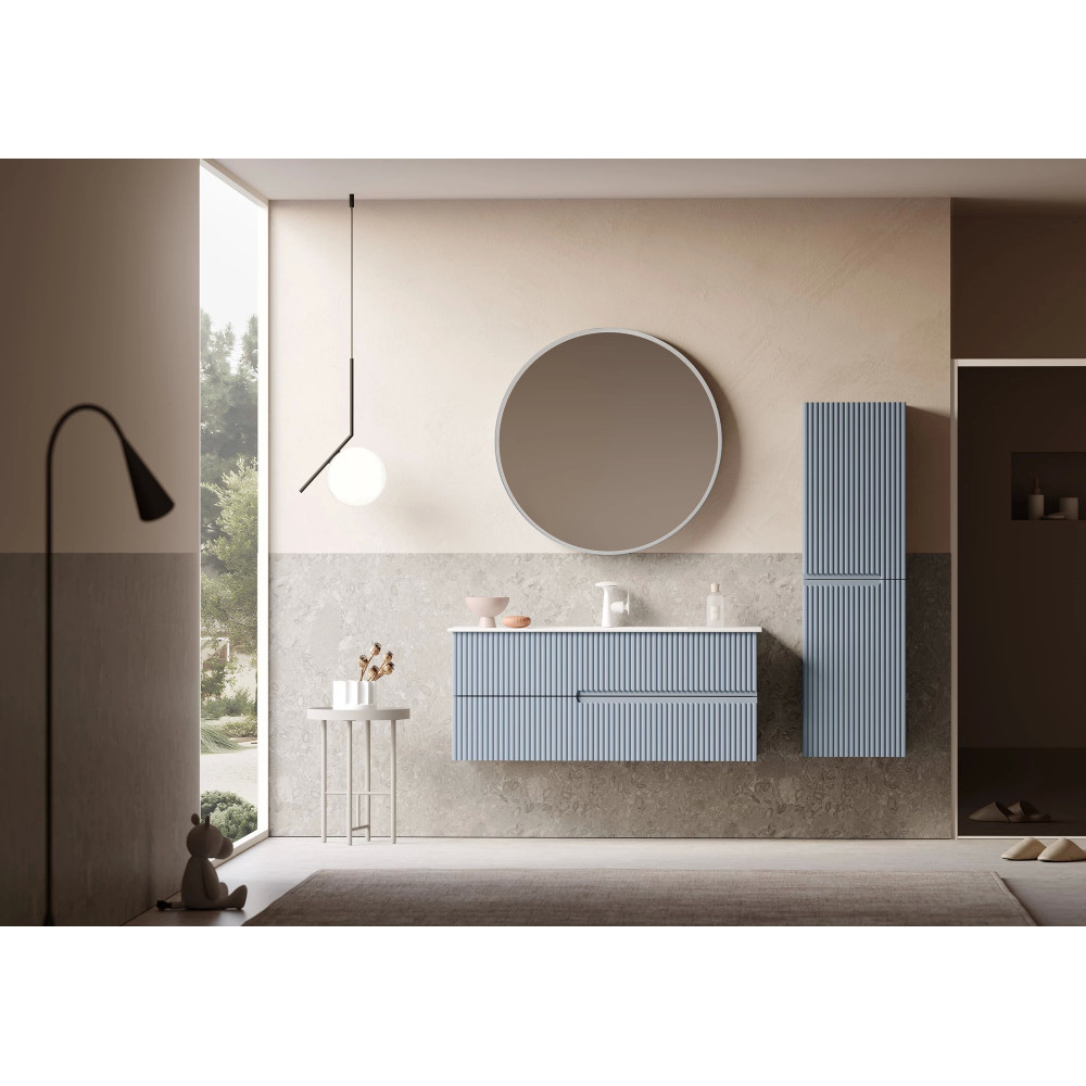 Тумба с раковиной ORKA Moonlight 120 подвесная, голубой матовый