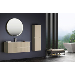 Зеркало ORKA Moonlight 75x75 c LED подсветкой, бежевый матовый