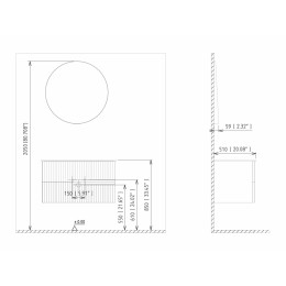 Зеркало ORKA Moonlight 90x90 c LED подсветкой, белый матовый