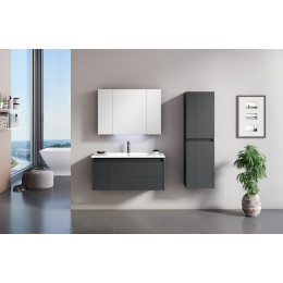 Тумба с раковиной ORKA Likya 100 подвесная, антрацит матовый