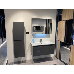 Тумба с раковиной ORKA Likya 100 подвесная, антрацит матовый