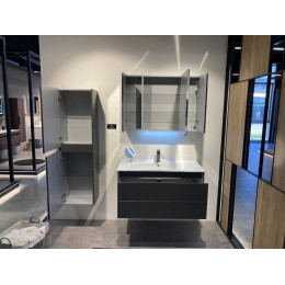 Тумба с раковиной ORKA Likya 100 подвесная, антрацит матовый