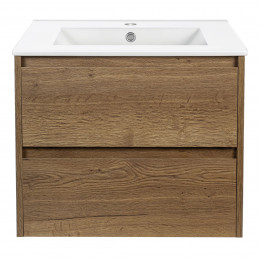 База под раковину Gio 600 подвесная, 2 выкатных ящика soft-close, T.Oak