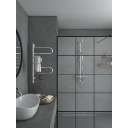 Полотенцесушитель электрический Vincea VTD-1R2CE 44х80, хром, таймер