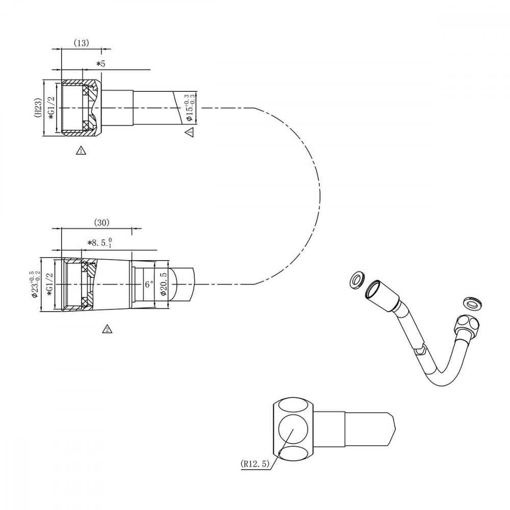 Душевой комплект Inspire VSFW-4I211RCH встраиваемый, двухрежимный, хром