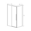 Душевой уголок Slim-N VSR-4SN8011CLG, 1100*800, брашированное золото, стекло прозрачное