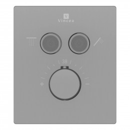 Душевой комплект VSFW-321MT1RGM встраиваемый, термостат, двухрежимный, вороненая сталь