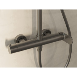 Душевая стойка Rondo VSFS-1R0GM без излива, вороненая сталь