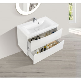 База под раковину Mia 750 подвесная, 2 выкатных ящика soft close, G.White