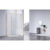 Душевой уголок Slim-N VSR-4SN8011CLG, 1100*800, брашированное золото, стекло прозрачное