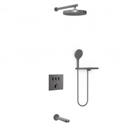 Душевой комплект VSFW-431I2RGM встраиваемый, вороненая сталь