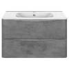База под раковину Paola 800 подвесная, 2 выкатных ящика soft close, Beton