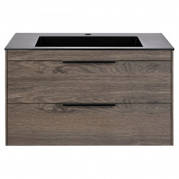 База под раковину Chiara 2D 800 подвесная, 2 выкатных ящика soft-close, R.Oak