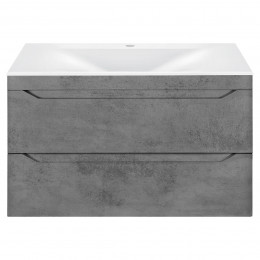 База под раковину Fine 800 подвесная, 2 выкатных ящика soft close, Beton