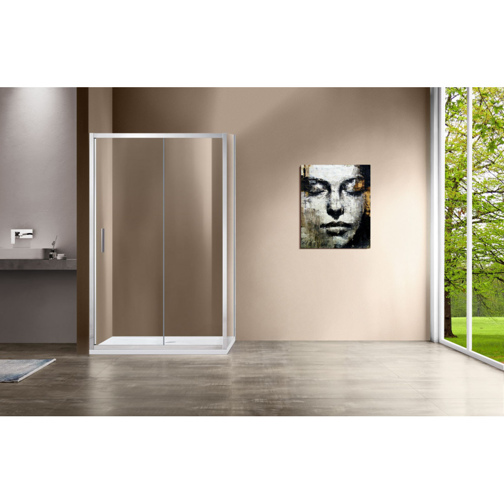 Душевой уголок Garda VSR-1G9015CL, 1500*900, хром, стекло прозрачное