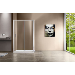 Душевой уголок Garda VSR-1G9015CL, 1500*900, хром, стекло прозрачное