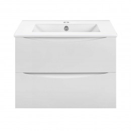 База под керамическую раковину Mia Slim 700 подвесная, 2 выкатных ящика soft close, G.White