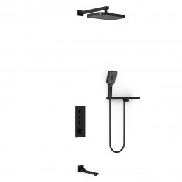 Душевой комплект VSFW-431T1RMB встраиваемый, термостатический, трехрежимный, черный