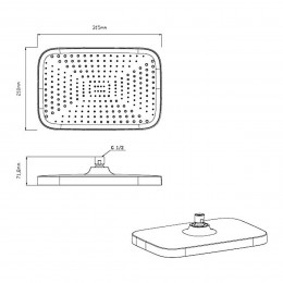 Душевой комплект VSFW-4211GM встраиваемый, двухрежимный, вороненая сталь