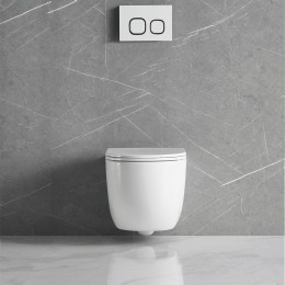 Унитаз подвесной Globo VT1-52T Tornado, цвет белый, ультратонкое soft-close сиденье