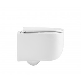 Унитаз подвесной Evo VT1-64ST Tornado, цвет белый, ультратонкое сиденье soft-close