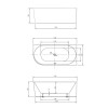 Ванна акриловая Vincea VBT-402-1700R, 1700*800*580, цвет белый, правая, слив-перелив в комплекте
