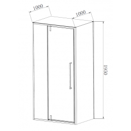 Душевой уголок Slim-N VSR-4SNP1011CL, 1100*1000, хром, стекло прозрачное