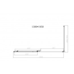 Душевой уголок Slim-N VSR-4SN9013CLGM, 1300*900, вороненая сталь, стекло прозрачное
