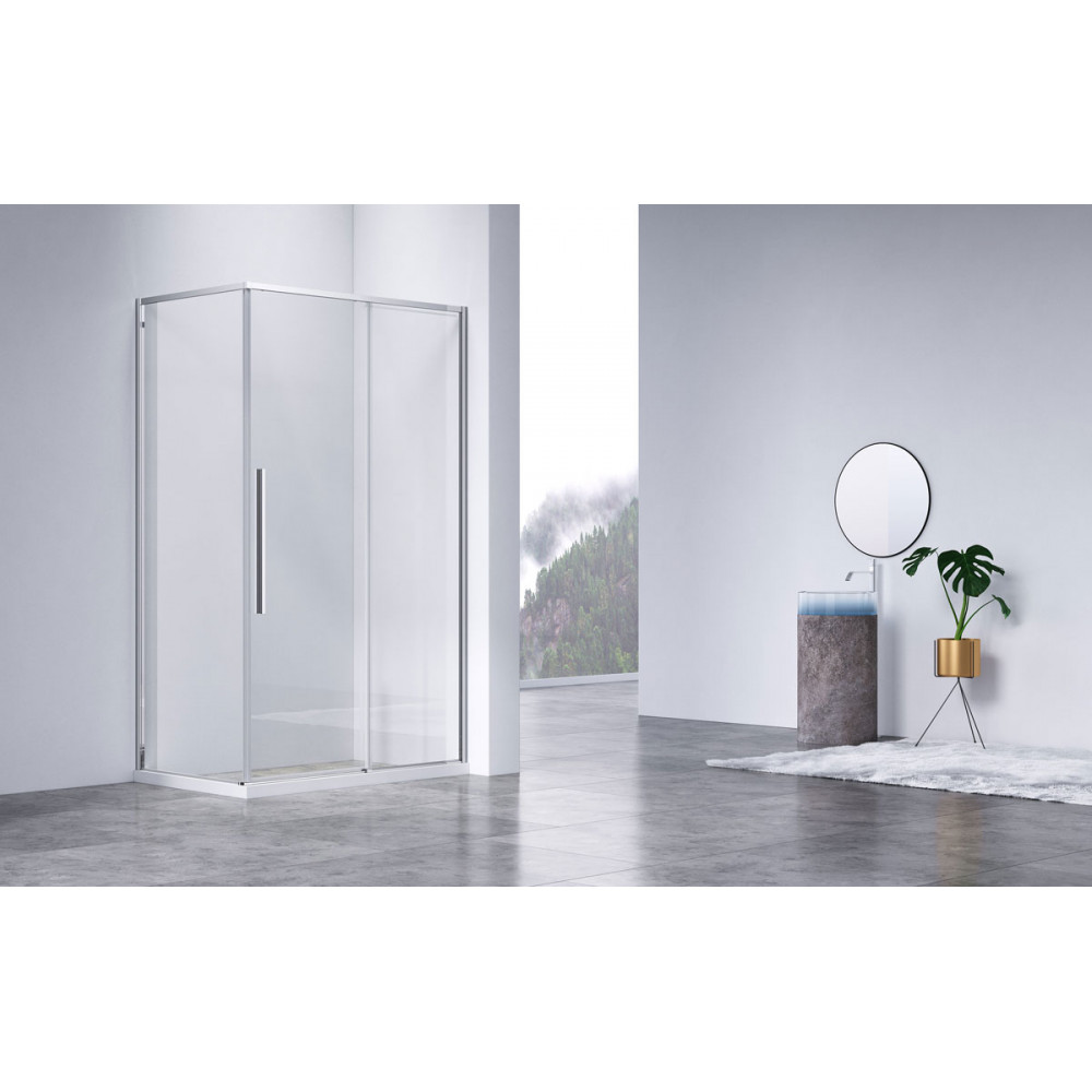 Душевой уголок Slim-N VSR-4SN8012CL, 1200*800, хром, стекло прозрачное