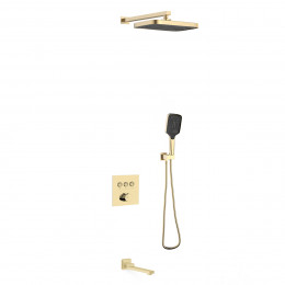 Душевой комплект VSFW-4311BG встраиваемый, трехрежимный, брашированное золото