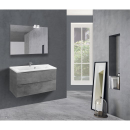 База под раковину Mia 900 подвесная, 2 выкатных ящика soft close, Beton