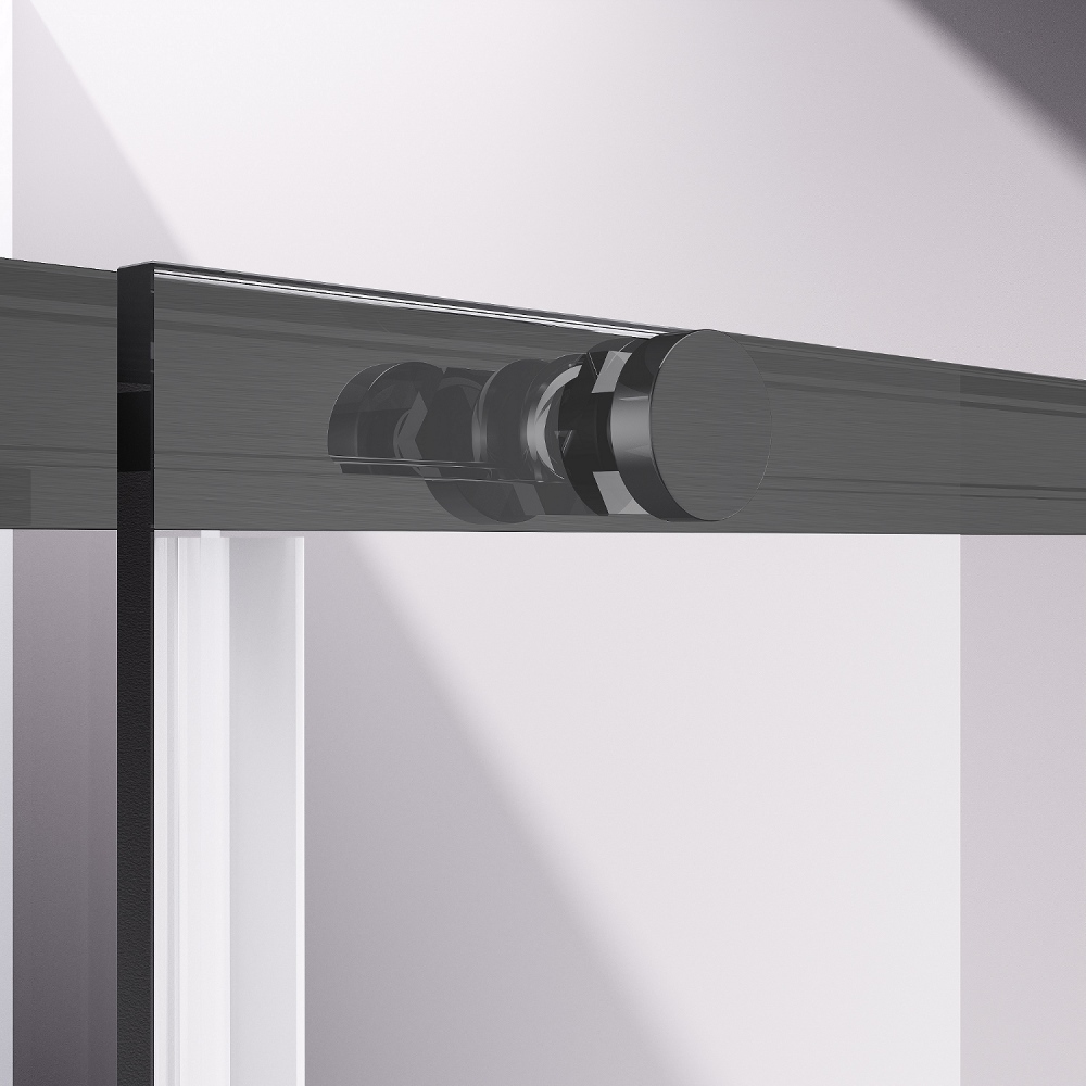 Душевая дверь Slim-N VDS-4SN140CLGM, 1400, вороненая сталь, стекло прозрачное