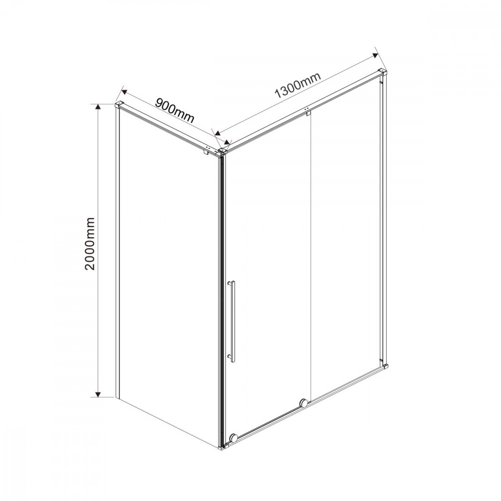Душевой уголок Arno VSR-1A9013CL, 1300*900, хром, стекло прозрачное