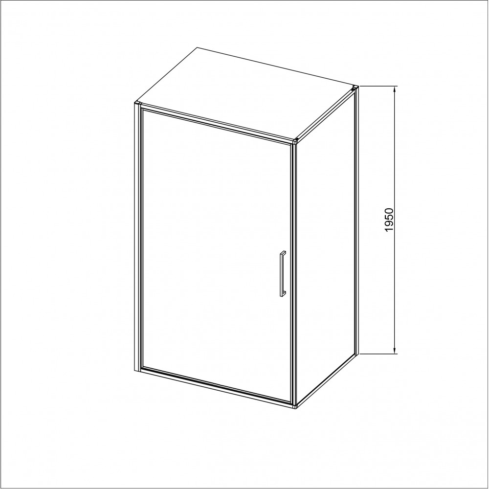 Душевой уголок Slim 8mm VSR-4SLP9090CL, 900*900, хром, стекло прозрачное