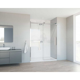 Душевая дверь Como Soft VDS-1CS140CL, 1400, хром, стекло прозрачное