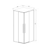 Душевой уголок Slim-N VSS-4SN8010CL, 1000*800, хром, стекло прозрачное