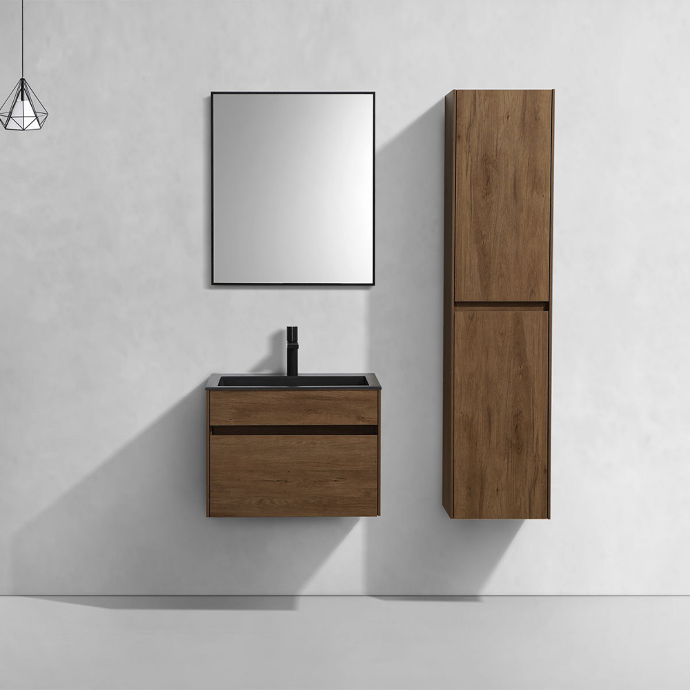 База под раковину Chiara 600 подвесная, 1 выкатной ящик soft-close, T.Oak
