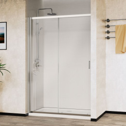 Душевая дверь City VDS-5CT140CL, 1400, хром, стекло прозрачное