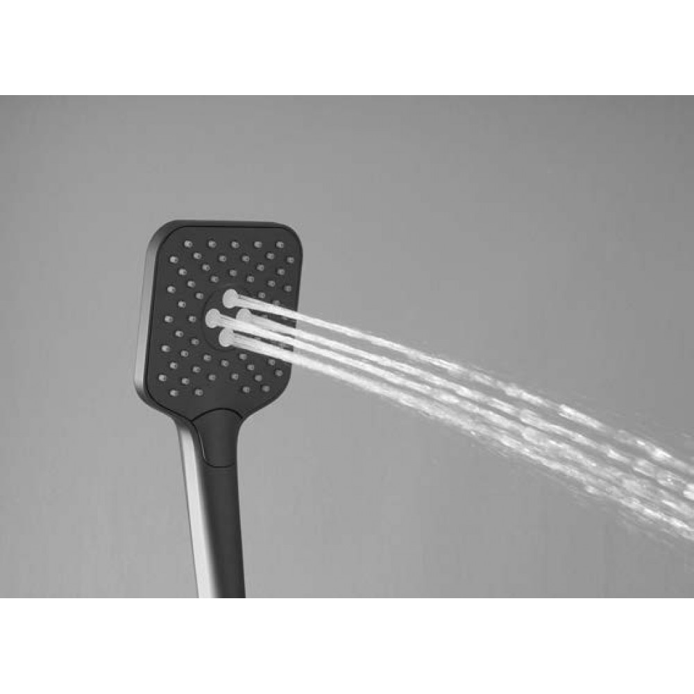 Душевая стойка Cube VSFS-1C1MB с изливом, черный
