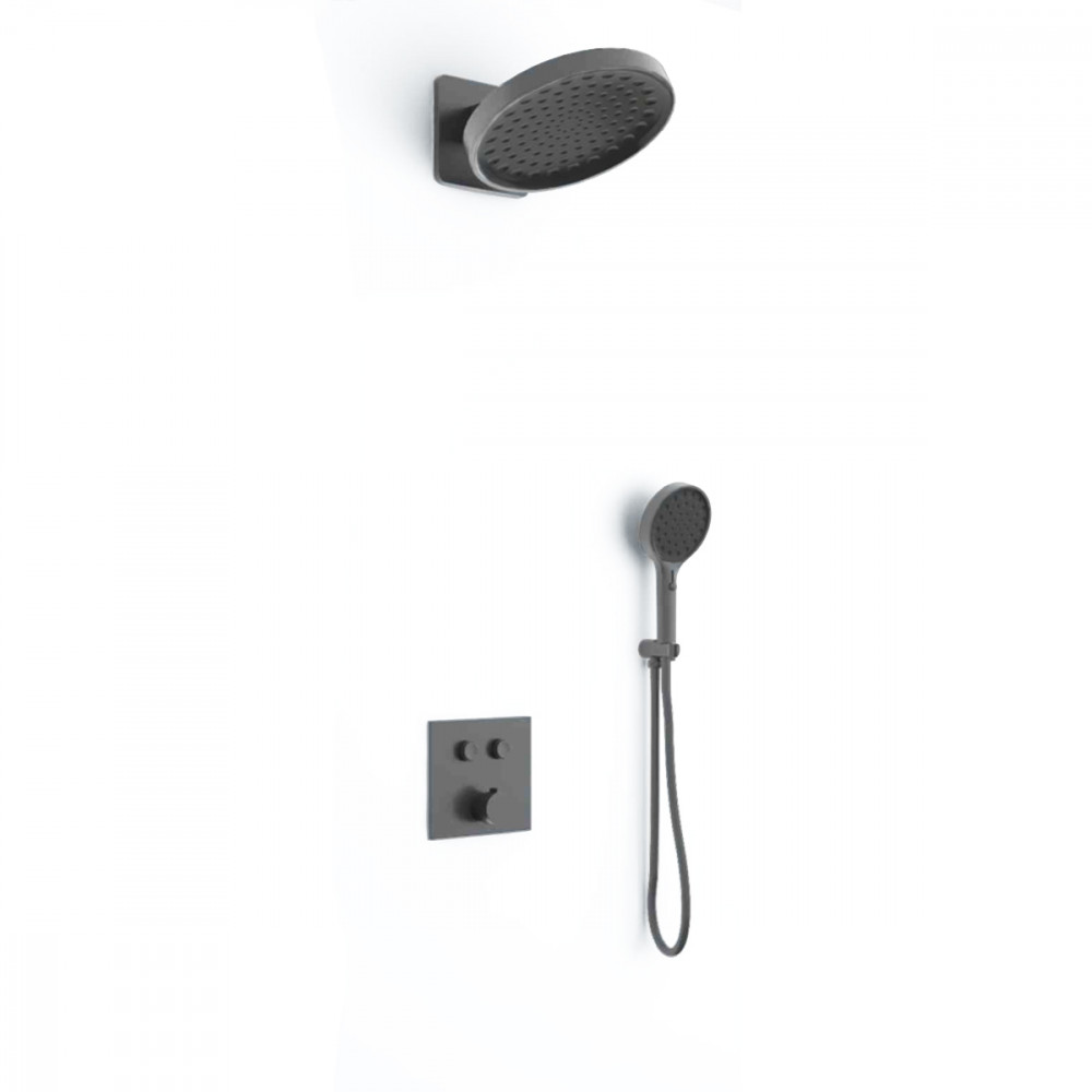 Душевой комплект Inspire VSFW-421I3GM встраиваемый, двухрежимный, вороненая сталь