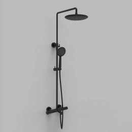 Душевая стойка Desire VSFS-1D1TMB термостатическая с изливом, 25см верх душ, черный